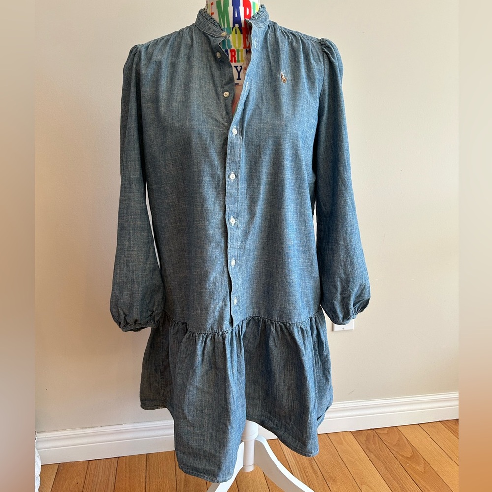 ⭐️ Host Pick ⭐️ Ladies/Tween Polo Ralph Lauren denim dress worn once.